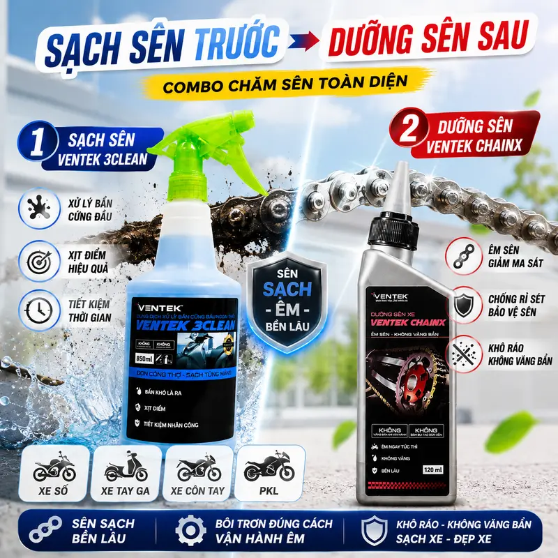 Bộ đôi CHĂM SÊN 2 BƯỚC của VENTEK | SẠCH SÊN TRƯỚC - DƯỠNG SÊN SAU