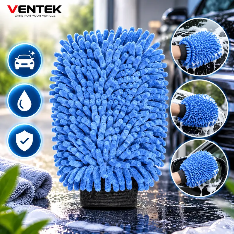 Combo Nước rửa xe bọt tuyết VENTEK Foam Wash 5L + Găng rửa xe san hô cao cấp - Ảnh 3